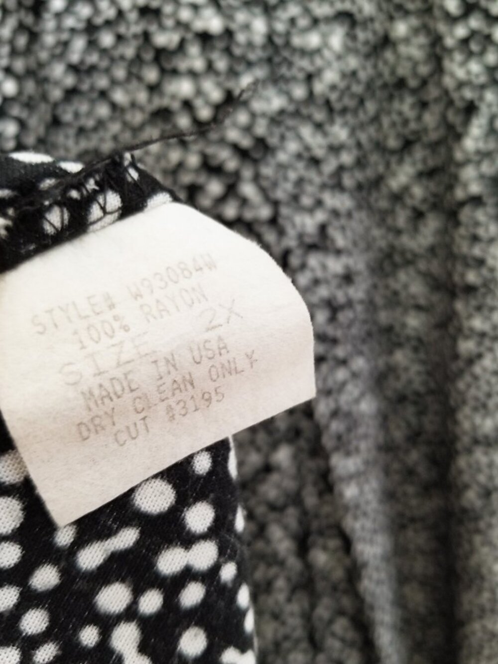 Vintage LBW Super Wide Leg Jumpsuit Plus 2X Black White Spotty Dots Made in USA - Picture 8 of 14